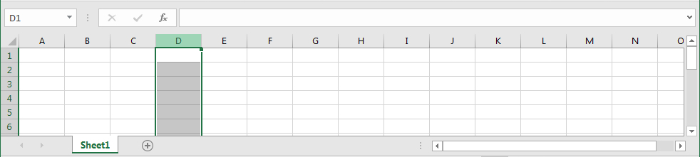 Søjler i Excel regneark