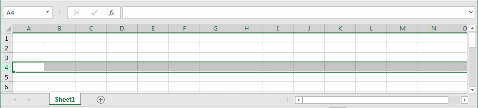 Rækker i Excel regneark